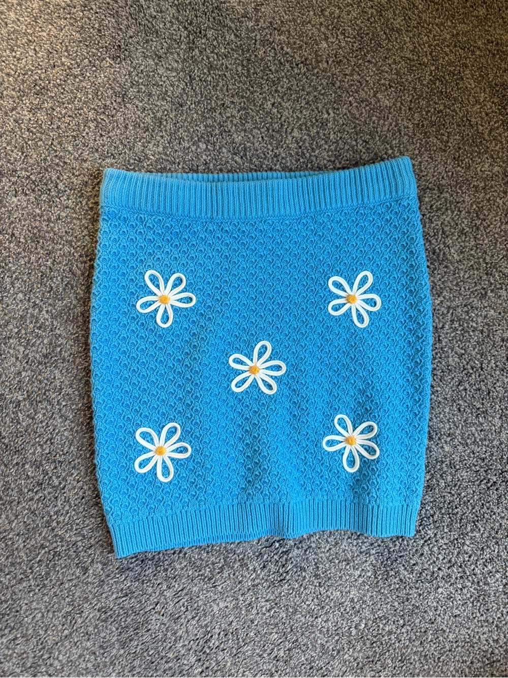 Willow and wind blue knit mini skirt size s